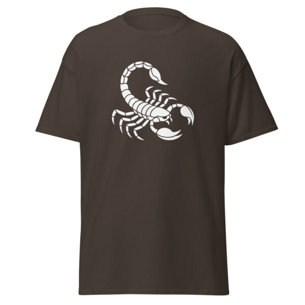 T-Shirt Skorpion Linienkunst Stärke Minimalismus