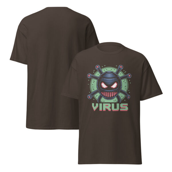 T-Shirt Pixel Virus Overlord – Retro Malware Bot