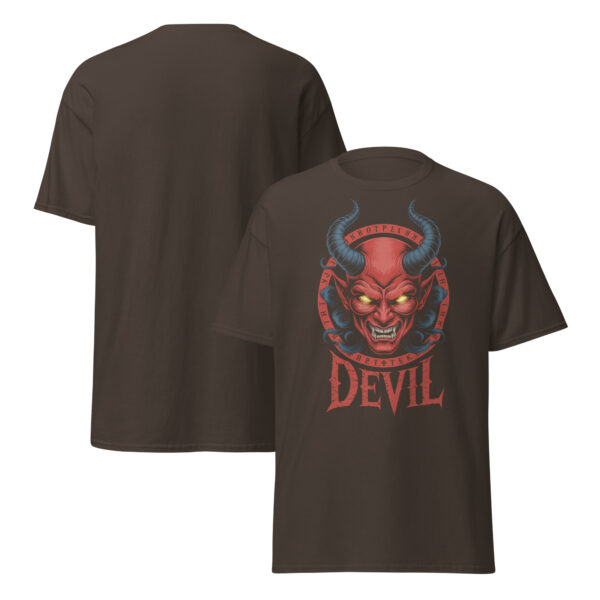 T-Shirt DEVIL Inferno – Horned Head, Occult Circle