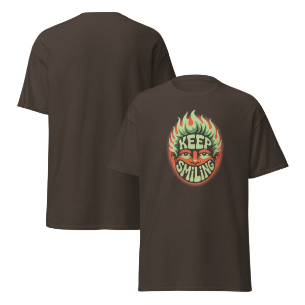 T-Shirt KEEP SMILING Retro Flammen Psychedelic