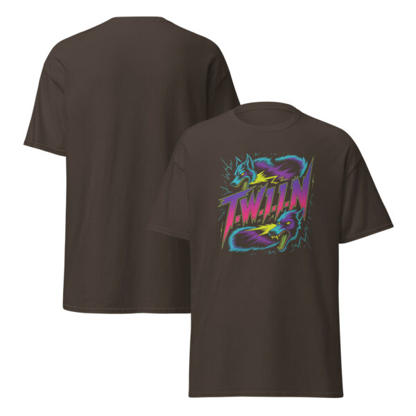 T-Shirt TWIN Wölfe Neon 80er Wildheit