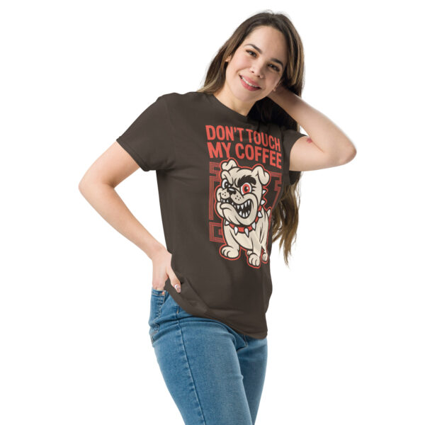 T-Shirt DON’T TOUCH MY COFFEE – Bulldogge, Kaffee Humor