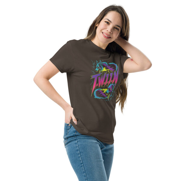 T-Shirt TWIN Wölfe Neon 80er Wildheit