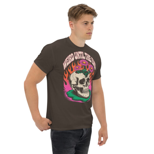 T-Shirt Weird Until The End – Flower Skull Flames