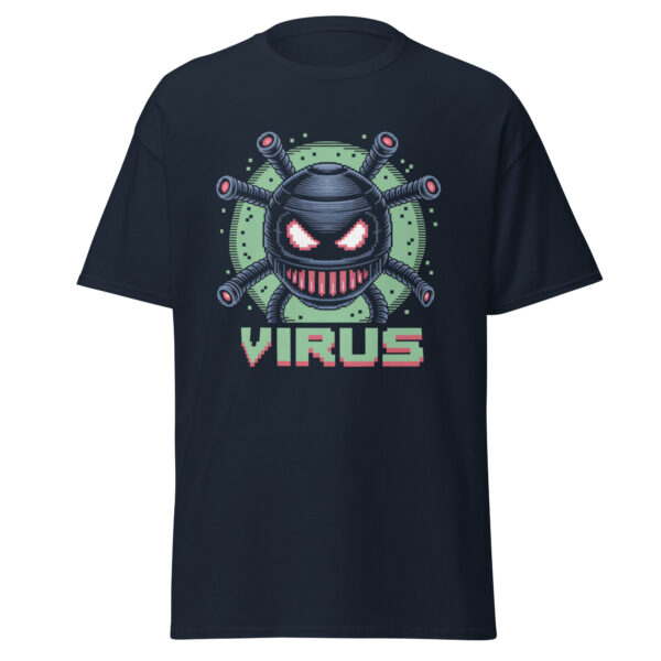 T-Shirt Pixel Virus Overlord – Retro Malware Bot