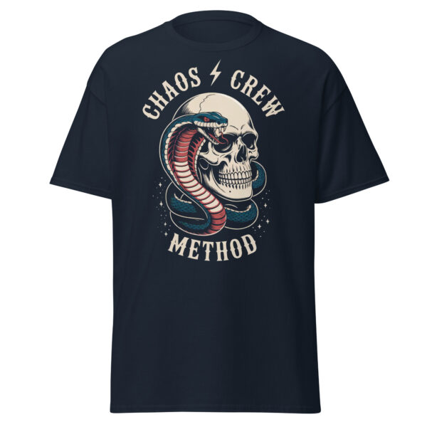 T-Shirt CHAOS CREW METHOD – Snake & Skull, Biker Tattoo Style