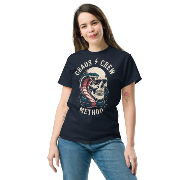 T-Shirt CHAOS CREW METHOD – Snake & Skull, Biker Tattoo Style