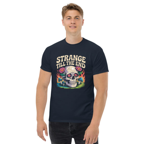 T-Shirt STRANGE TILL THE END – Psychedelic Skull & Shrooms