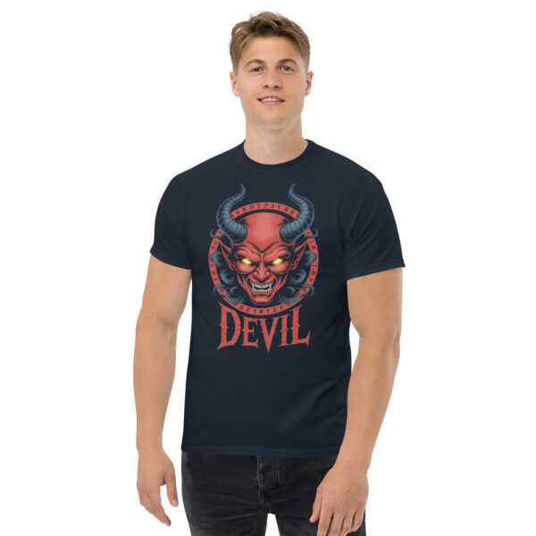 T-Shirt DEVIL Inferno – Horned Head, Occult Circle