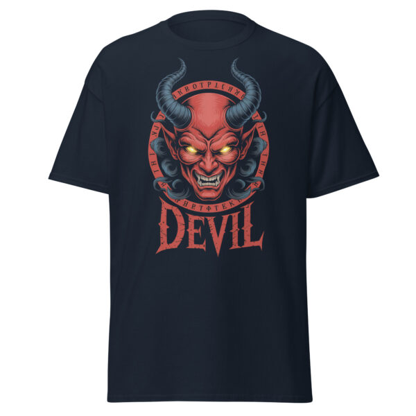 T-Shirt DEVIL Inferno – Horned Head, Occult Circle