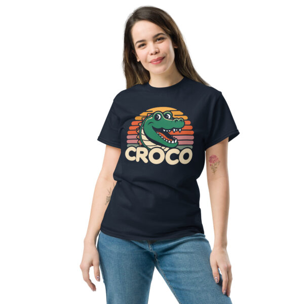 T-Shirt CROCO Sunset – Retro Gator Smile