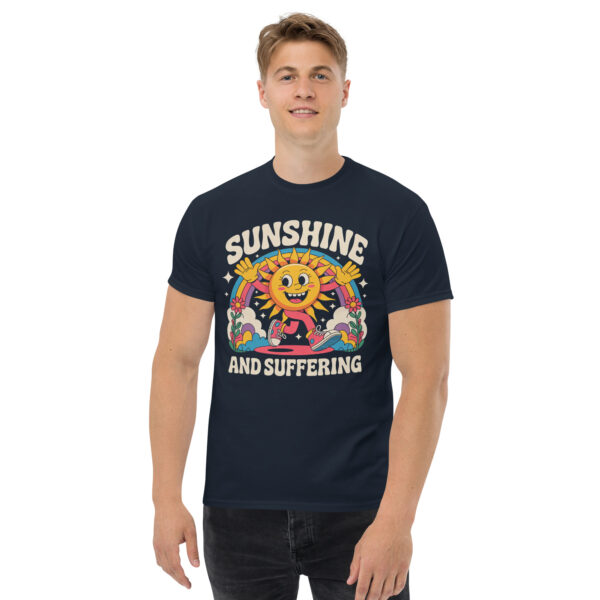 T-Shirt Sunshine and Suffering – Retro Sun
