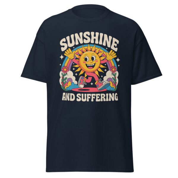 T-Shirt Sunshine and Suffering – Retro Sun