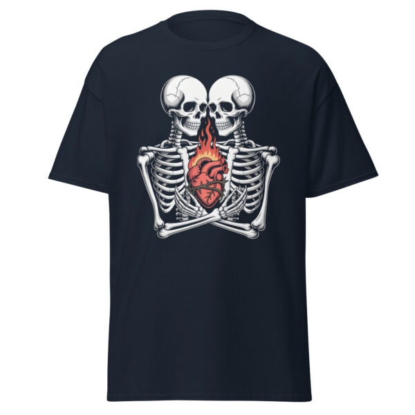 T-Shirt Flaming Heart Skeletons – Skelett, Herz