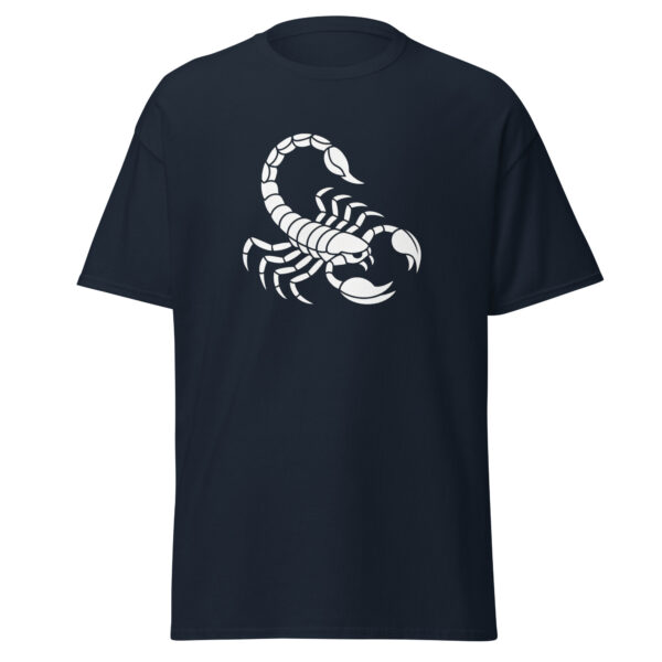 T-Shirt Skorpion Linienkunst Stärke Minimalismus
