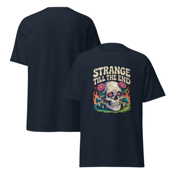 T-Shirt STRANGE TILL THE END – Psychedelic Skull & Shrooms