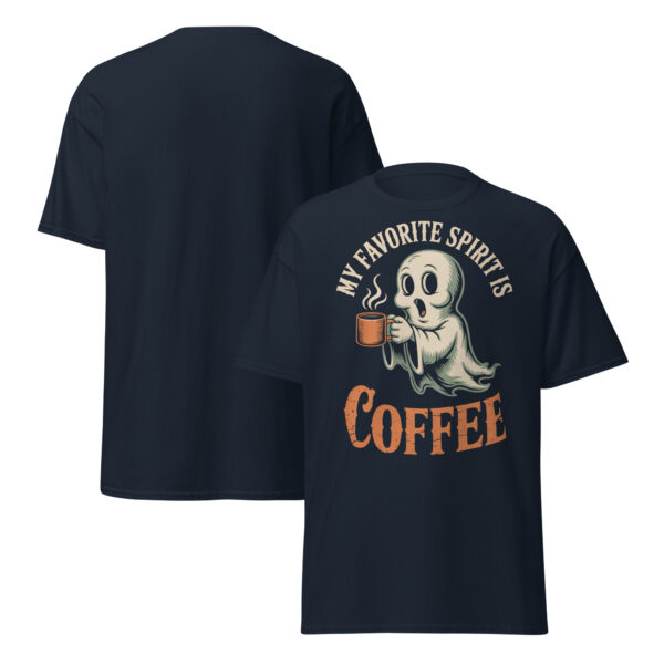 T-Shirt Ghost Coffee – „My Favorite Spirit is Coffee“ – Kaffee Geist Shirt