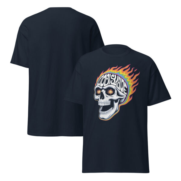 T-Shirt Flammenschädel Obey Slave – Streetwear, Totenkopf