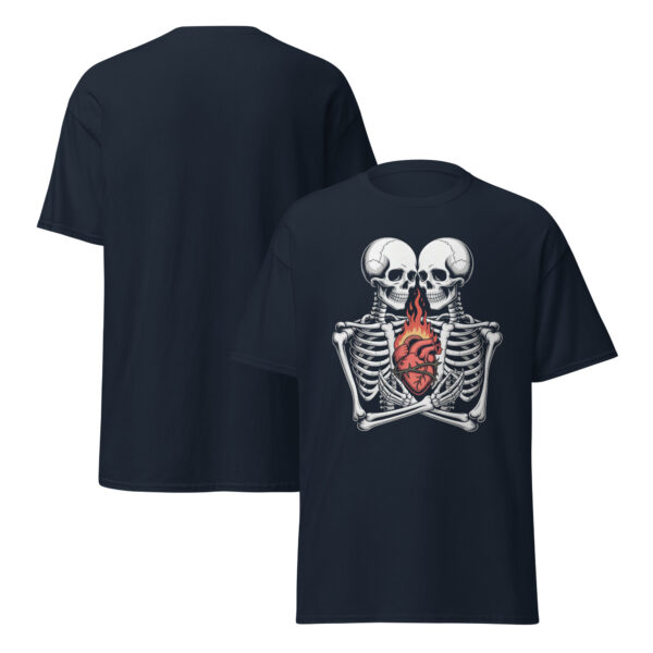 T-Shirt Flaming Heart Skeletons – Skelett, Herz