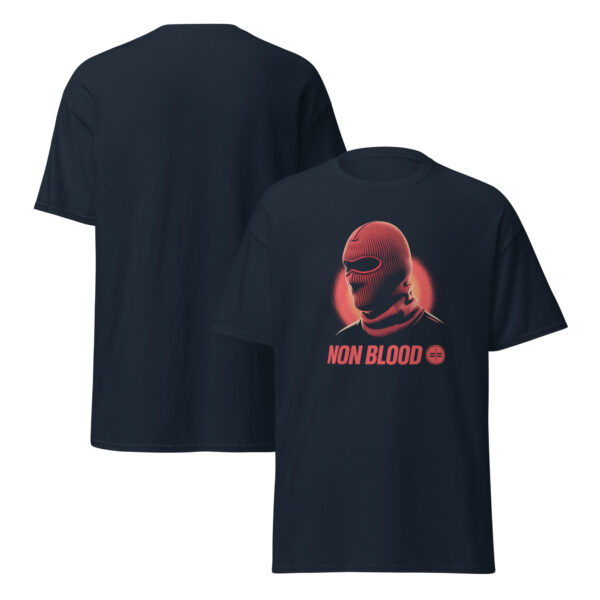 T-Shirt NON BLOOD Line Art Porträt Statement