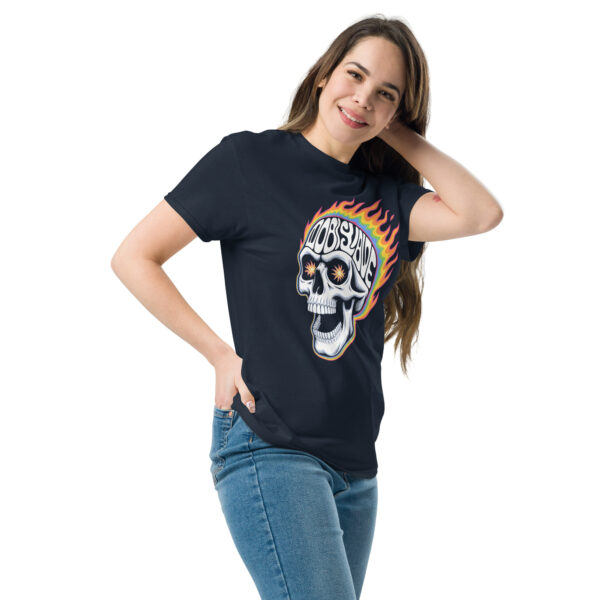 T-Shirt Psychedelic Obey Skull – Schädel, Flammen