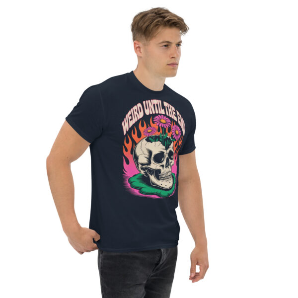 T-Shirt Weird Until The End – Flower Skull Flames